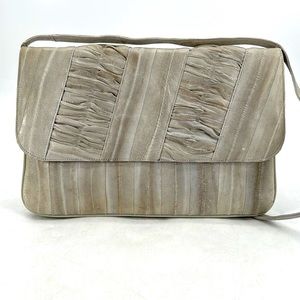 Vintage 80’s Genuine Eel Skin Leather Made In Korea Minimum Shoulder Bag Purse